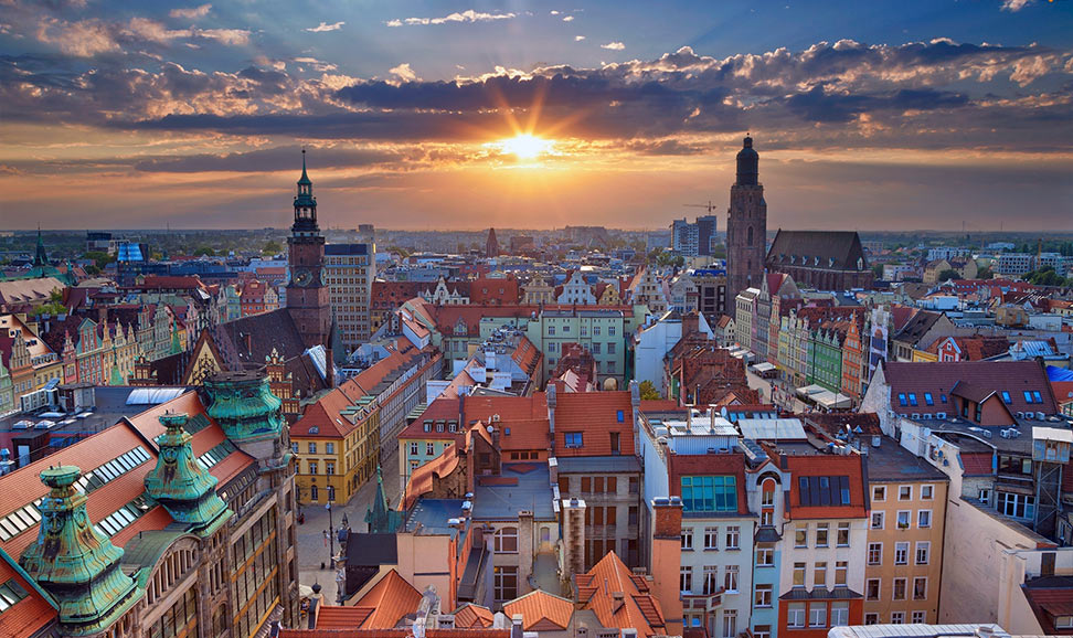 Wrocław z lotu ptaka